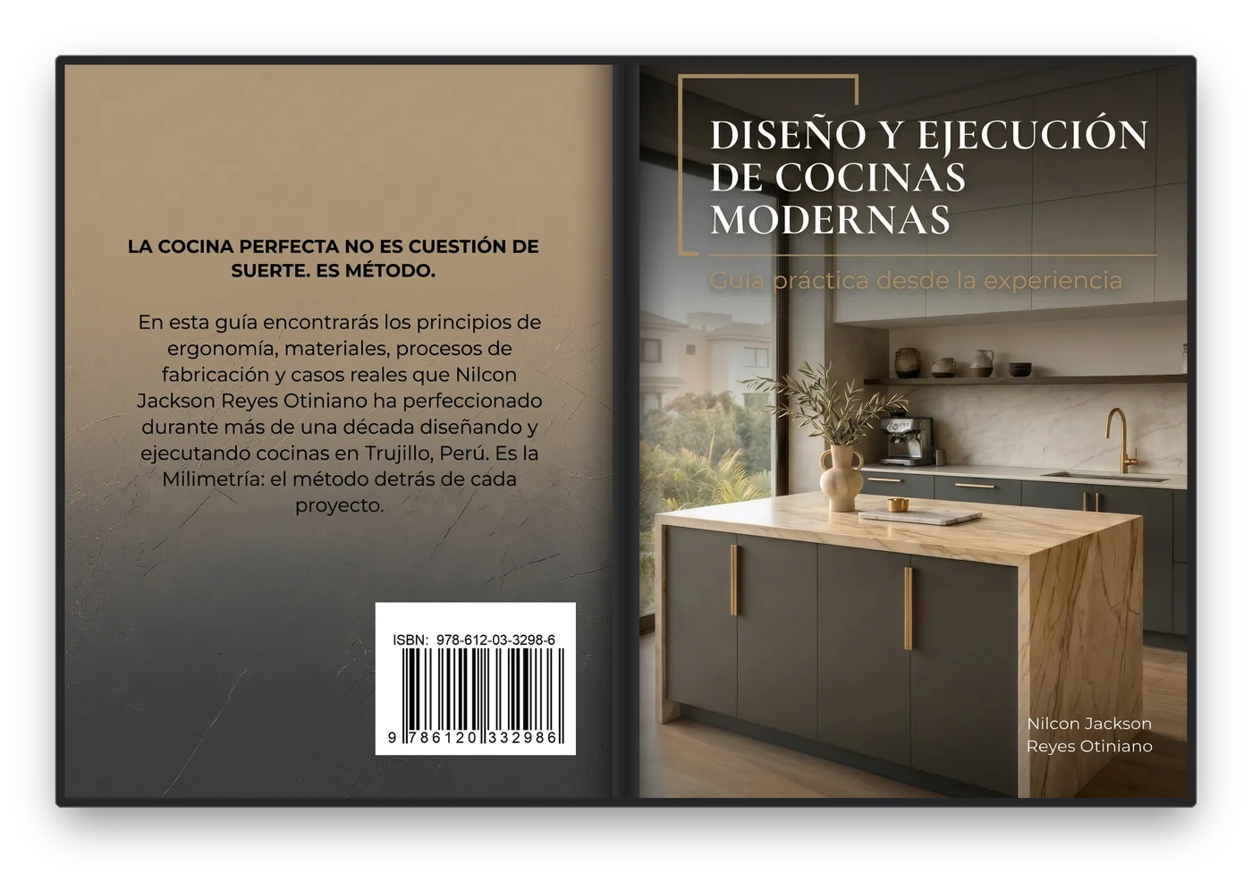 Contraportada y portada del libro, con el código de barras ISBN